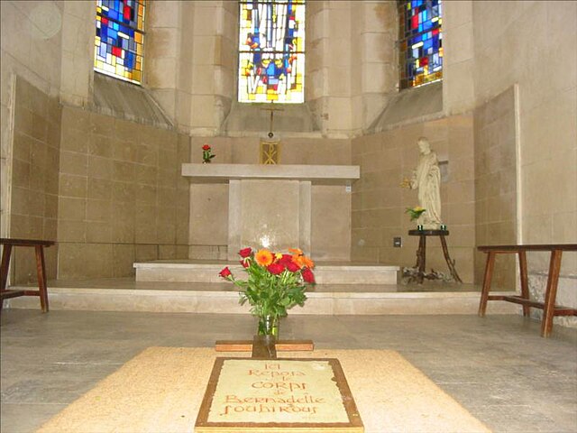 The Chapel of St Joseph, where Bernadette Soubirous was interred for forty years.