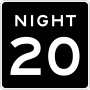 Thumbnail for File:Night Speed 20 sign.svg