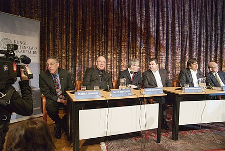 Nobel Prize laureates press conference at the KVA, 2010