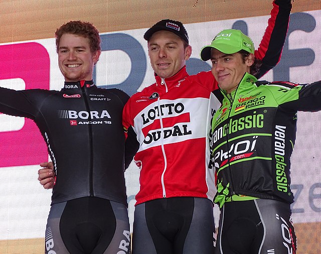 The 2015 podium (from left to right): Scott Thwaites, Kris Boeckmans and Justin Jules.