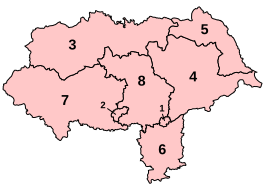 Parliamentary constituencies in North Yorkshire NorthYorkshireParliamentaryConstituenciesNumbered.svg