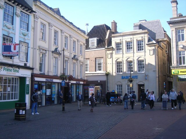 The town centre of Northampton, the town where Moore has spent his entire life and which later became the setting of his novel Jerusalem.
