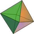Ein Oktaeder (ein Achtflächner).