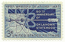 Oklahoma, 1907
1962 issue Oklahoma 1957 Statehood Stamp.jpg