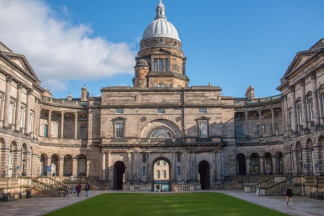 The remodeled central courtyard, Old College, Edinburgh