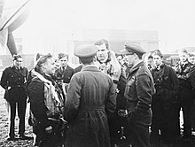 Wing Commander Edwards of 105 Squadron under the foggy, hazy skies above RAF Marham shortly before the start of the mission Operation OYSTER, the daylight attack on the Philips.jpg