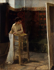 Kvinnlig modell i ateljén (1888).
