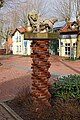 Löwenskulptur im Innenhof des Hadler Hauses