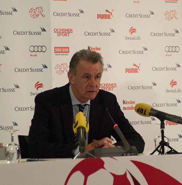 Hitzfeld at a 2012 press conference