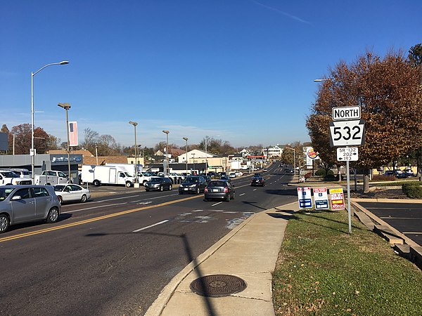 PA 532 northbound past PA 132 in Feasterville