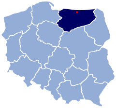 Localização de Bartoszyce na Polónia