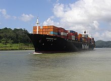 Panamax container ship Panamax container ship.JPG