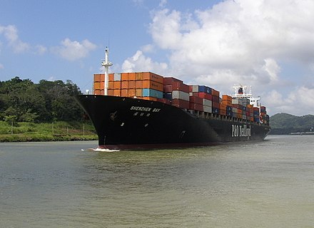 Panamax container ship