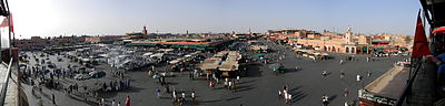 Panorama, looking across the Jemaa el-Fnaa Panorama-jemaaelfna2.JPG