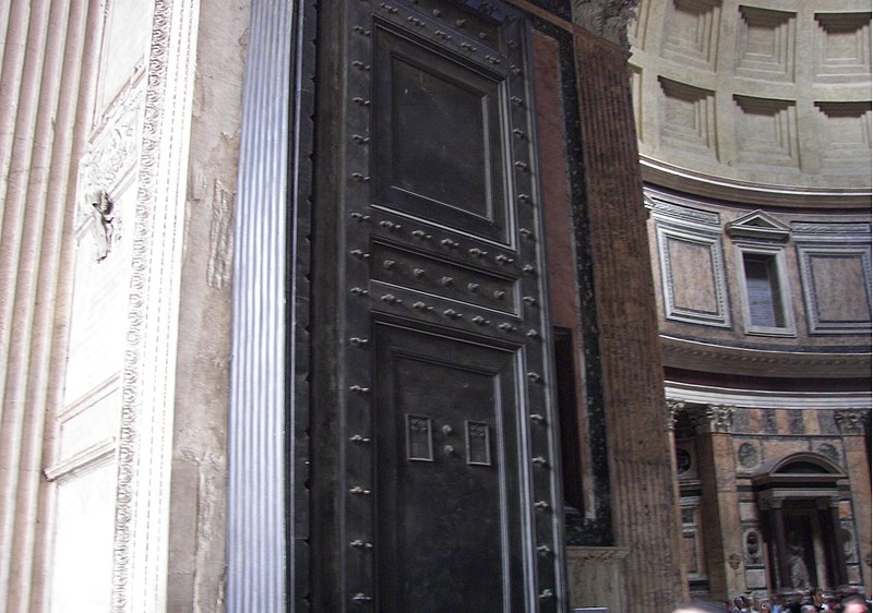 File:Pantheon (Rome) entrance door.jpg