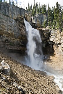 Panther Falls Waterfalls in Banff National Park, Alberta, Canada
