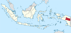 Peta Papua Pagunungan ing Indonésia