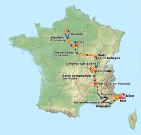 Paris – Nice 2011 map