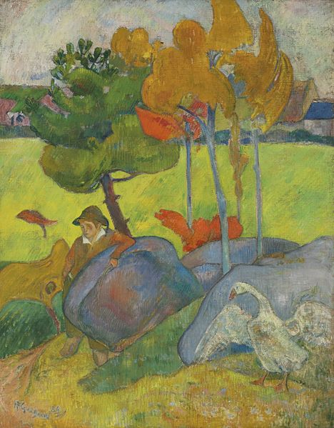 File:Paul Gauguin - Petit Breton a l'Oie.jpg