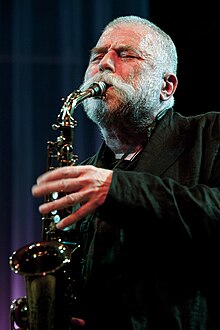 Peter Brotzmann, an influential Free Jazz saxophonist, who died in June Peter Broetzmann 05N2754.jpg