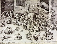 Pennetegningen «Eselet i skolen» av Pieter Brueghel den eldre fra 1556 viser hvordan det kan gå når dumskapen rår.