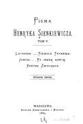 Henryk Sienkiewicz Niewola tatarska