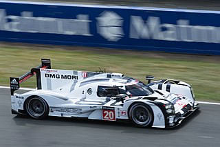 Porsche 919 Hybrid sports prototype racing car built by Porsche to compete in the Le Mans Prototype 1 Hybrid classification
