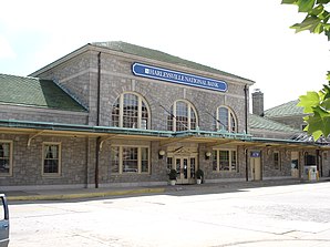 Voormalig Pottstown Railway Station, nu de Harleysville National Bank.