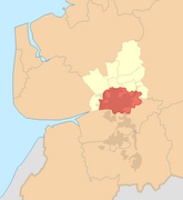 Preston (unparished area) locator map