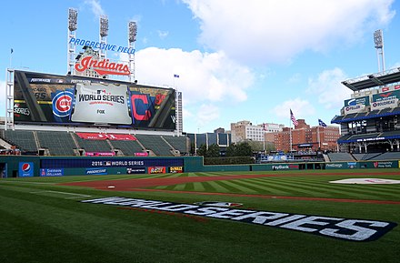 Progressive Field, a few hours before Game 1 of the 2016 World Series