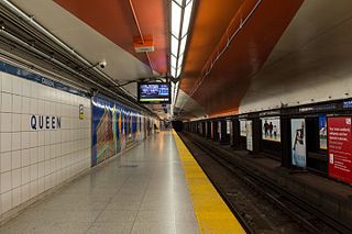 <span class="mw-page-title-main">Queen station</span> Toronto subway station