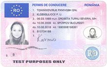 RO licence front