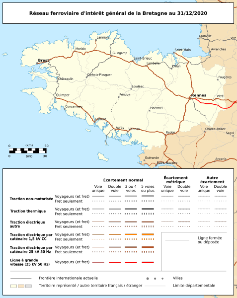 File:Railway map of France - BZH - 2020 - fr.svg