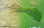 Map of the Red River watershed