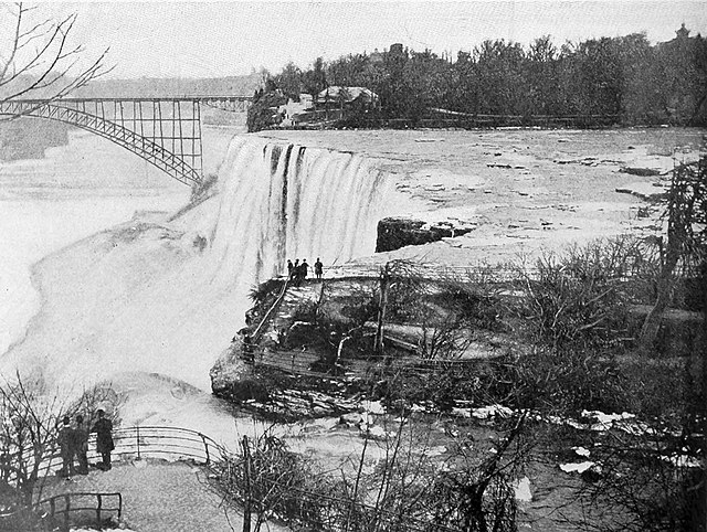 Damage from wind and ice on Goat Island, 1903