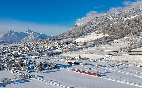 Davos - Landquart bei Malans, Schweiz