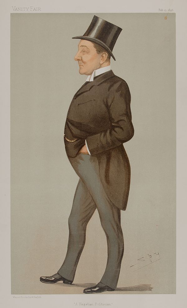 Haldane caricatured by Spy in Vanity Fair, 1896