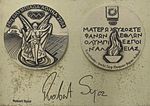 Thumbnail for File:Robert Sycz medal &amp; autograph.jpg