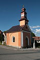 Čeština: Obec Rohozec v okrese Brno-venkov. Kaple sv. Cyrila a Metoděje. Šikmý pohled od jihozápadu. English: Rohozec, Brno-Country District, Czech Republic. Saints Cyril and Methodius chapel.