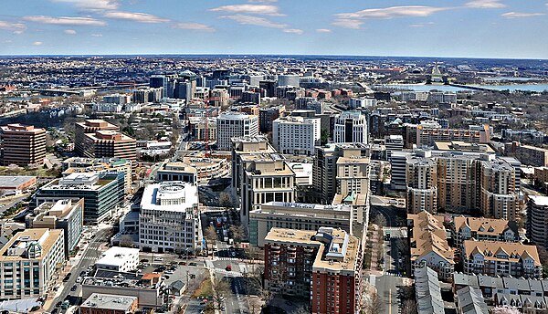 Rosslyn from the west looking east into Washington, D.C.