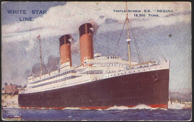 The Regina sailed for the Dominion Line and White Star Line before being transferred to the Red Star Line under the name of Westernland.