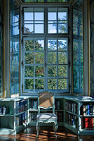 Max Reinhardt Library in Schloss Leopoldskron, Salzburg, Austria. Modelled after the St. Gallen's monastery library in Switzerland.