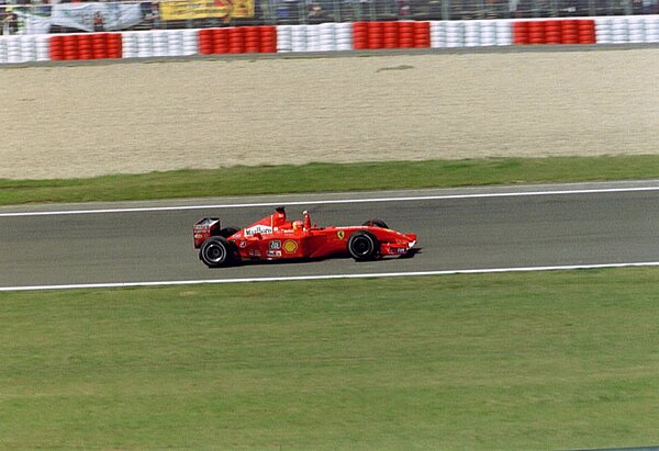 Michael Schumacher, who took pole position and won the race by 4.1 seconds