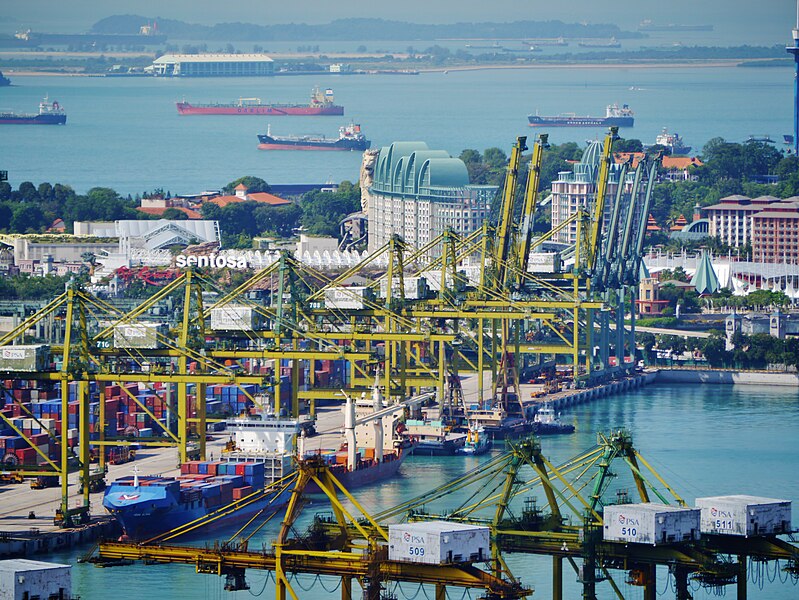 File:Singapore Port viewed from The Pinnacle@Duxton 10.jpg