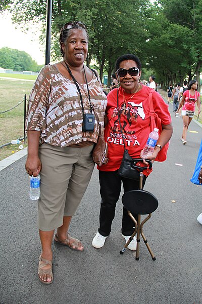 File:Sorority sister and friend - 50th Anniversary of the March on Washington for Jobs and Freedom.jpg