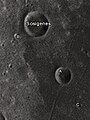 English: Sosigenes lunar crater as seen from Earth with satellite craters labeled