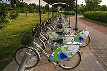 Stacja wypożyczalni roweru miejskiego w Parku Środula