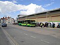 Southern Vectis 480 Puckpool Point (HF06 FUB), a Mercedes-Benz Citaro in Well Road, East Cowes, Isle of Wight, operating a Bestival shuttle service directly from East Cowes to the Bestival 2010 site at Robin Hill.