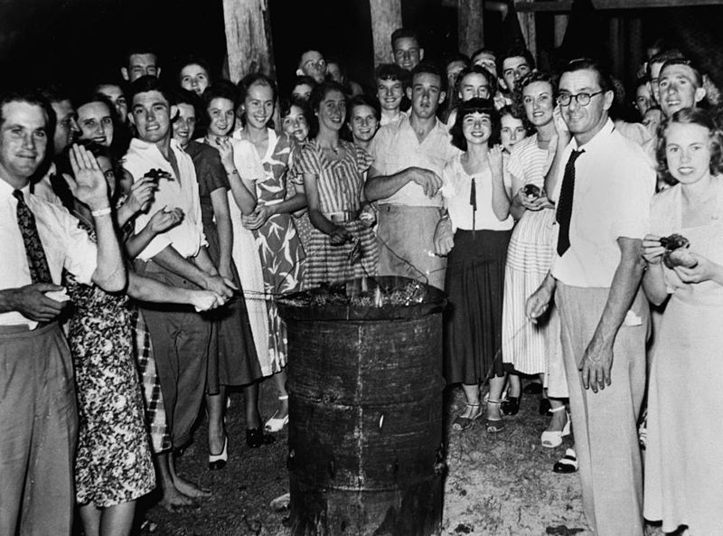 File:StateLibQld 2 162191 Commonwealth Bank employees enjoying a barbecue, 1950-1960.jpg