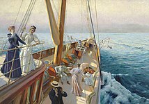 地中海を航行するヨット(1896)